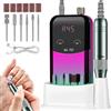 JODSONE Fresa per Unghie SG717 45000RPM Ricaricabile Gel Acrilico Viola | Fresa per unghie portatile SG717, lima elettrica per unghie,Per unghie in acrilico e gel,Rimuove smalto gel e gel polacco.