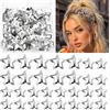 obeoby 40 fermagli per capelli a forma di stella, 4,1 cm, accessori per capelli per ragazze e donne anni '2000, Y2K, in metallo argentato