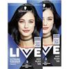 LIVE Schwarzkopf LIVE Intense Colour Colore per capelli 99 Deep Black (2 x 142 ml), colorazione duratura con siero intensificante, colore permanente per una perfetta copertura dei capelli grigi