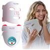 skinFUTURE Maschera a LED per viso, collo e décolleté - 480 LED, 4 modalità di luce (rosso, blu, giallo, vicino a infrarossi) - Terapia della luce anti-invecchiamento contro rughe, acne e pelle