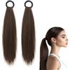 fshxj 2 pezzi di capelli veri, treccia, extension per capelli a coda di cavallo, extension per capelli (marrone chiaro)