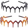 Ymhapp 2 fasce a zigzag con denti per donne e ragazze pettine ondulato in plastica a zig zag nero accessori per capelli