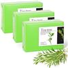 LOPHE 3 Pezzi Sapone al Tea Tree Oil Naturale, Pulizia Profonda-Verde(B) | Pulizia Profonda,Controllo del Sebo,Fragranza Rinfrescante, proprietà Purificanti,Saponetta Solida per Saponetta Mani,Viso