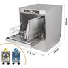 Lavaoggetti Professionale Trifase, Cesto 50x60 cm, H Camera di Lavaggio 40 cm, Dosatori Det. e Brill. Integrati, con Pompa di Scarico
