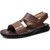 Hixingo Sandali Uomo Estivi Pelle Sandali da Trekking 37-50, Casual sandali Sportivi Outdoor Antiscivolo Leggeri Traspiranti sandali Scarpe Estive Mare per spiaggia, vacanze