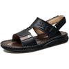 Hixingo Sandali Uomo Estivi Pelle Sandali da Trekking 37-50, Casual sandali Sportivi Outdoor Antiscivolo Leggeri Traspiranti sandali Scarpe Estive Mare per spiaggia, vacanze