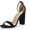 CHUNNUAN Donna Piattaforma Sandali Estivi Tacchi Alti Nero Argento Pompe Punta aperta Tacco alto Tacco spesso Plus Size