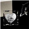 DLM Bomboniere DLM-31767 (Kit 6 Pezzi) Icona in Vetro Quadretto con Cuore FEDI Nuziali 25 Anniversario Nozze d'Argento Venticinquesimo Matrimonio bomboniera