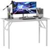 SogesHome AC5DW-120-SH - Tavolo pieghevole per computer, 120 x 60 x 75 cm, scrivania per ufficio, tavolo da pranzo o da conferenze, colore: bianco