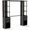 Befara Cabina Armadio con CASSETTI Stile Industriale EBAN - Nero