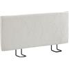 HOMCOM Testiera Letto Imbottita 160x10x73 cm in Ciniglia, Bianco | Testiera Motivo a Diamante, con Altezza Regolabile Struttura in Metallo, Per Letti da 160 cm