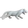 CBAM Scultura da Tavolo Pantera in Marmo Bianco Idea Regalo L.27 cm