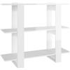 HKLGBVCR Libreria bianca ad alta lucentezza 100x30x87 cm, mensola e divisorio | Spaziosa e robusta, facile da pulire, divisorio versatile, design moderno