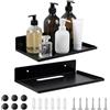 chituodian Mensole Muro, Mensola da Muro 2 Pezzi in Metallo 23x16cm Non Richiede Forature Mensole Sospese, Mensole per Bagno per Soggiorno, Cucina, Bagno e Camera da Letto