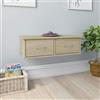 Pyvara Cassettiera da parete in rovere Sonoma, 60 x 26 x 18,5 cm, con 2 cassetti, montaggio a parete, salvaspazio, per soggiorno, camera da letto, cucina, ufficio