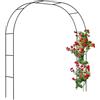 Relaxdays Arco per Rose Rampicanti da Giardino, H: 250 cm, Larghezza Regolabile, Sostegno per Piante, in Acciaio, Nero