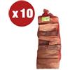 Serholz Promo 10 sacchi con rete legna faggio da ardere - 150 kg pari a 220 dm3 all'origine