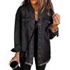 YGERGWE Giacche di jeans da donna, oversize, leggera, casual, con bottoni, camicia in jeans a maniche lunghe, per primavera e autunno