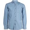 Coveri Camicia jeans con collo francese e taschino sul petto, Celeste XL