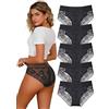 Hialegion Donna Biancheria Intima in Pizzo A Mezza Altezza Bikini Panty Sexy Traspirante Multicolore S-4XL