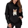 Generic Felpa Porta Gatto Cane con Tasca per Cotone Donna Peluche Cani Felpe Invernali Cappuccio E Gatti Marsupio in con Animali per E Pullover Casual Invernale Unisex Casa All'aperto