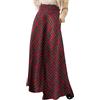 ABLYTMIAQ Gonna invernale da donna UK plissettata in misto lana plaid gonne lunghe a trapezio maxi gonna con tasca alta elastica in vita fluida gonna scozzese casual per uscire taglie forti