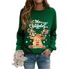 Lonya Felpa Donna Maglione Natalizio Manica Lunga Felpe Senza Cappuccio Casual Girocollo Pullover Autunnale e Invernale