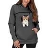 Generic Felpa Porta Gatto Cane con Tasca per Cotone Donna Peluche Cani Felpe Invernali Cappuccio E Gatti Marsupio in con Animali per E Pullover Casual Invernale Unisex Casa All'aperto