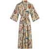 RAJBHOOMI HANDICRAFTS Kimono da donna, lungo, morbido, leggero, setoso, con stampa floreale giapponese