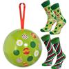 Rainbow Socks - Calzini di Natale in una palla di Natale per lui e per lei - 2 Paia