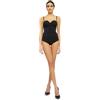Wolford Mat de Luxe Modellante Body Perizoma da Donna Shapewear Body Adjustable Comodo Fit Senza Cuciture Raffinato Lingerie Nero Coppa C Large