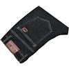 BoShiNuo Jeans invernali da uomo, stile classico business, jeans dritti nero/blu, pantaloni spessi in pile