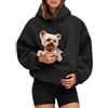 Generic Felpa con Cappuccio Donna Manica Lunga Felpe Hoodie Porta Gatto Cane Oversize Sportiva con Tasche Pullover Classico Casual Autunno Invernale