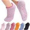 Zuimei 6 paia di calzini morbidi per donne e uomini, invernali, antiscivolo, morbidi, termici, pelosi, calzini alla caviglia, con grana antiscivolo, per pavimento della casa, letto UK 6-8