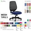 SEIPO MESH TIPO 3 MH0029 Poltrona schienale in rete Movimento sincronizzato "R4" SEIPO ECOPELLE D2