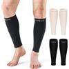 CAMBIVO Polpaccera Compressione Uomo Donna, Calze Compressione Senza Piede | Compressione Graduata 12-18 mmHg, Fascia Elastica Polpaccio senza Piede, Tessuto Traspirante, Supporto per Corsa e Viaggi