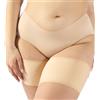 CALZITALY Bande Anti Sfregamento Lisce | Fasce Elastiche per Sfregamento Cosce Curvy| Nero, Naturale | A, B, C, D, E, F | Made in Italy