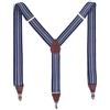 Massi Morino I Bretelle Uomo a Y I Larghezza 3,5 cm I Bretelle Elastiche Regolabili con Inserti in Pelle I Clip in Metallo I Con Scatola Regalo
