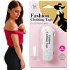 BLOOMORA Fashion Clothing Tape X Metal Box Nastro Biadesivo per Tessuti e Corpo | 36 Strisce 7,6 X 1,3 CM, Body Impermeabile per Vestiti Scollati, Spalline e Orli, Scatola di Metallo - Trasparenti