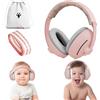 Aolso 2 in 1 Cuffie Neonato Antirumore,Archetto Regolabile, Cuffie Antirumore Bambini,Protettori Acustici, Antiscivolo e Antistress,Ideale per il Sonno,Viaggi, Feste-Rosa