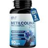 PARAFARMACIA, ORGANIC VITAMINS & FOOD OVF Citicolina Integratore Metilcolina Trio Complex 90 Cps, Integratore Memoria e Concentrazione per supporto delle Funzioni Cognitive, Nootropico con Colina Bitartrato, Citicolina e Ergotioneina