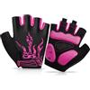 BTNEEU Guanti MTB Senza Dita Guanti Bici Gel Antiurto Antiscivolo, Mezze Dita Guanti Ciclismo Estivi Uomo Donna, Traspirante Guanti Sportivi Guanti Bicicletta per Outdoor Sport