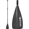 Abahub Pagaia SUP Bambini Alluminio 140-178cm SUP Paddle Kids Regolabile Stand Up Paddle Regolabile per Paddleboard, Lega di Alluminio Gambo Rivestito Plastica Nylon Lama Grigio/Turchese