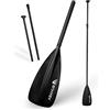 Abahub Pagaia SUP Alluminio, Remi Telescopico 173-213 cm | SUP Paddle / Stand Up Paddle, rivestimento PU, per surf/boating, lama nylon, 6 colori (nero/blu/verde/rosso/arancio/giallo)