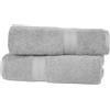 Amazon Basics Set Asciugamani Bagno Spugna 100% Cotone Telo Doccia 70x140 cm, Grigio, Confezione 2 Pezzi