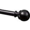 Amazon Basics Bastone per tenda estensibile con terminali a sfera, diametro 19 mm, da 183 a 366 cm, nero