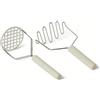 Amazon Basics Schiacciapatate, Set di 2 Pezzi, Impugnatura Morbida, Lavabile in Lavastoviglie, Grigio Lino