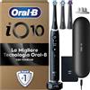 Oral-B iO 10 Spazzolino Elettrico, 3 Testine di Ricambio, Custodia, Nero | 3 Testina di Ricambio per Spazzolino Elettrico, Ricaricabile, Custodia da Viaggio Ricaricabile, Pulizia Denti Efficace