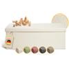 Laleni panca contenitore grande - panca camera da letto 110x38 cm - cassapanca contenitore da interno - panche contenitori - panca contenitore camera da letto - cassa panca interni - beige