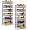 ARTECSIS Set di 2 scaffali in plastica a 6 livelli 120x50x40cm, grigio